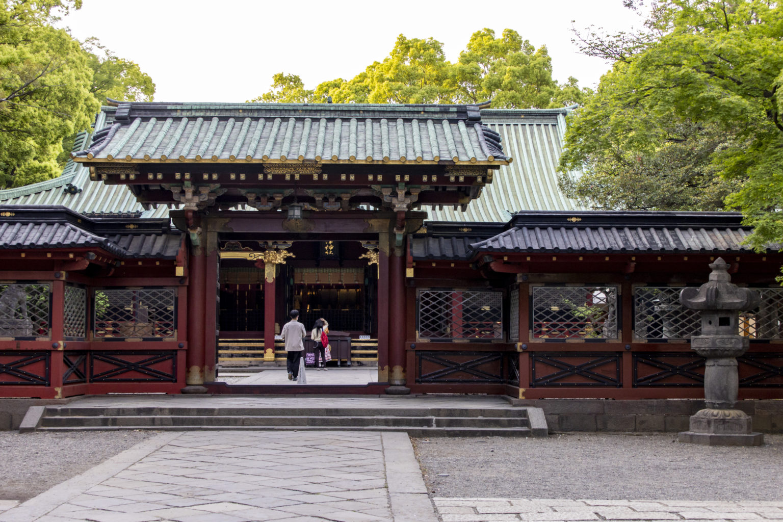 お化け階段→根津神社→谷中銀座