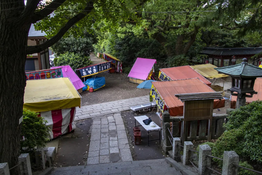 お化け階段→根津神社→谷中銀座