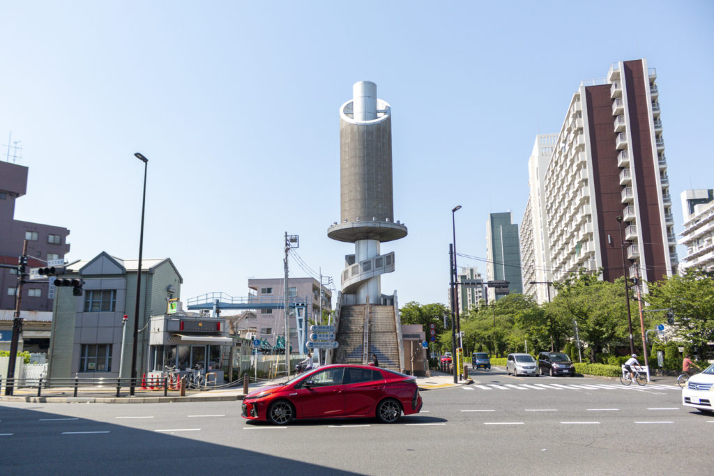 京成高砂→中川橋→銀河の塔→加平谷中地下歩道→竹ノ塚