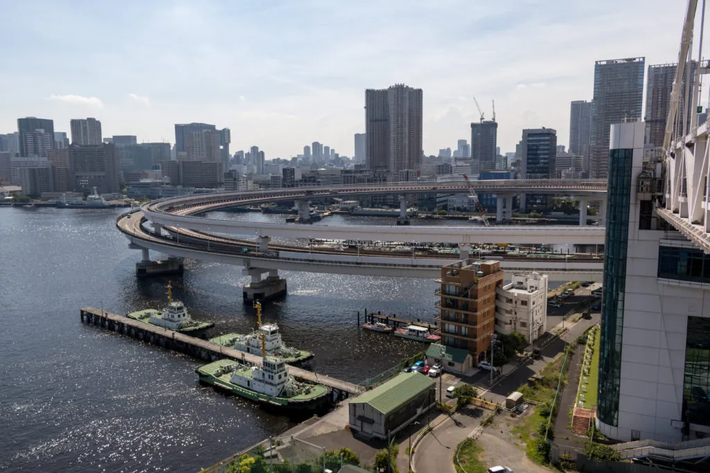 東京テレポート→レインボーブリッジ→田町