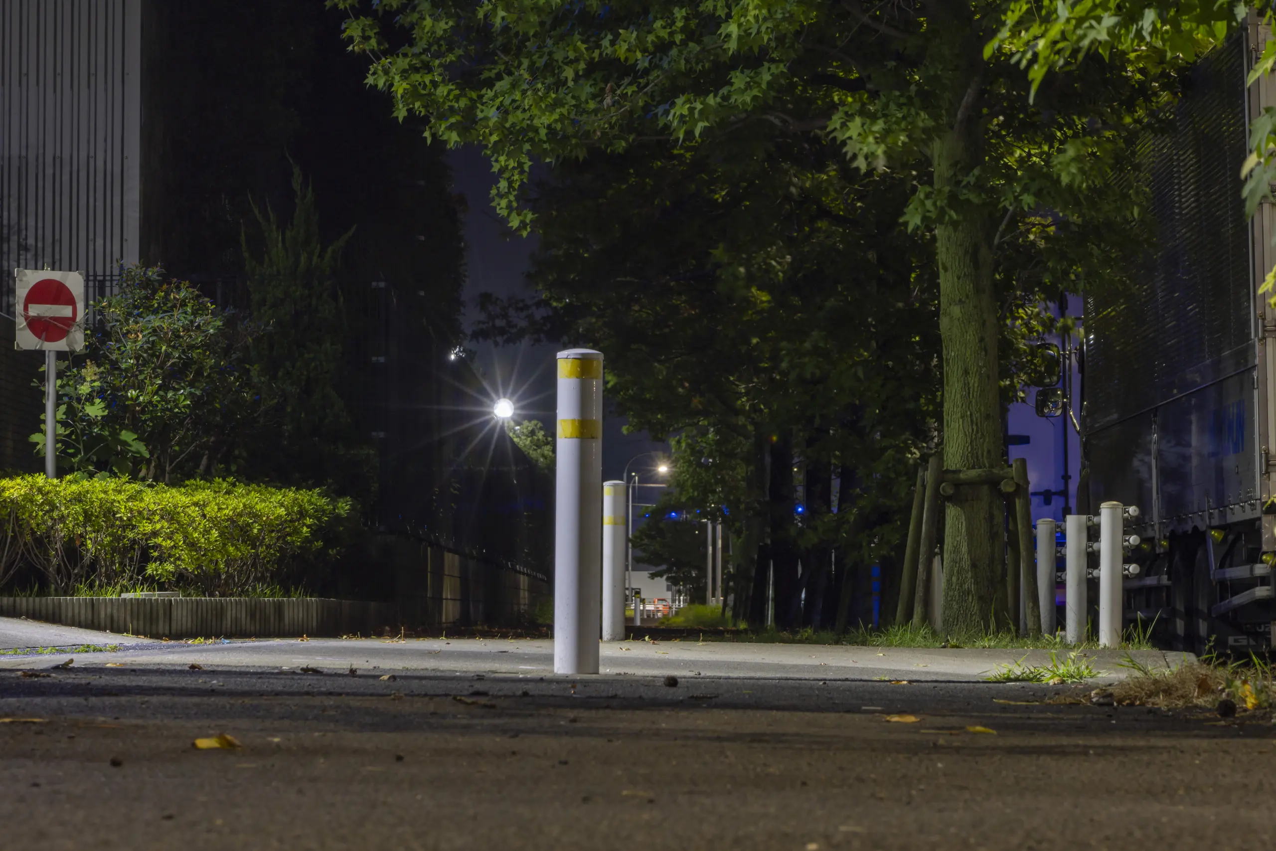 夜の新木場若洲の裏あたり