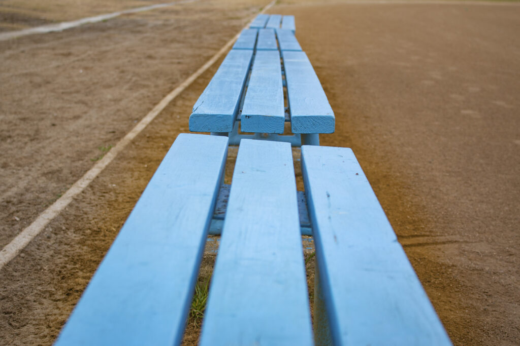 朝の多摩川の青