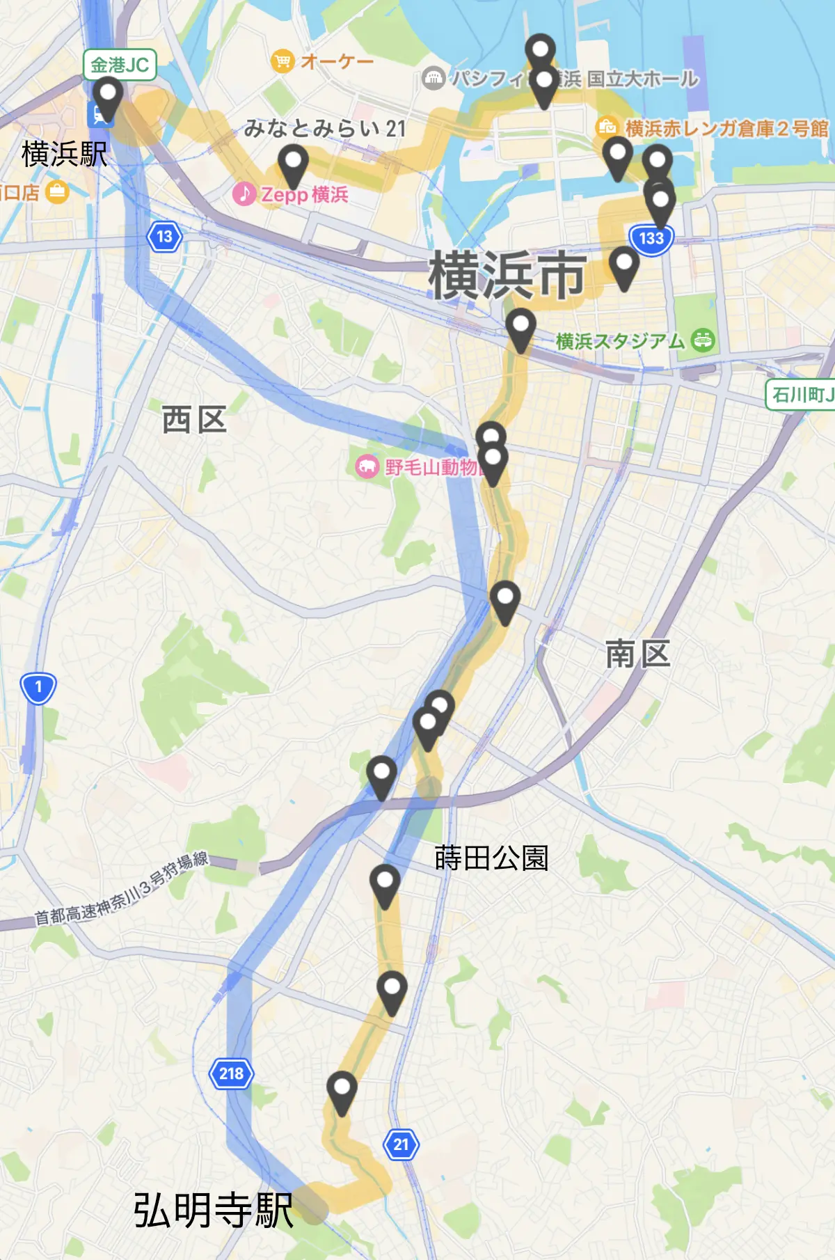 弘明寺→蒔田公園→野毛→赤煉瓦→みなとみらい→横浜 No.27