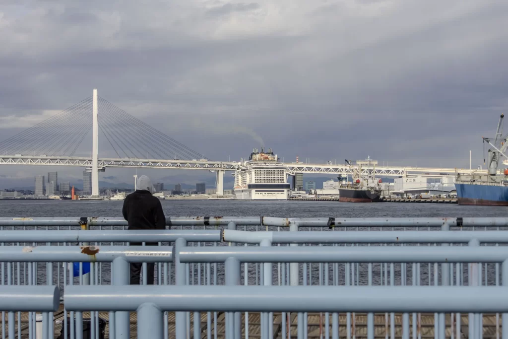 大黒ふ頭海釣り公園とMSCベリッシマ