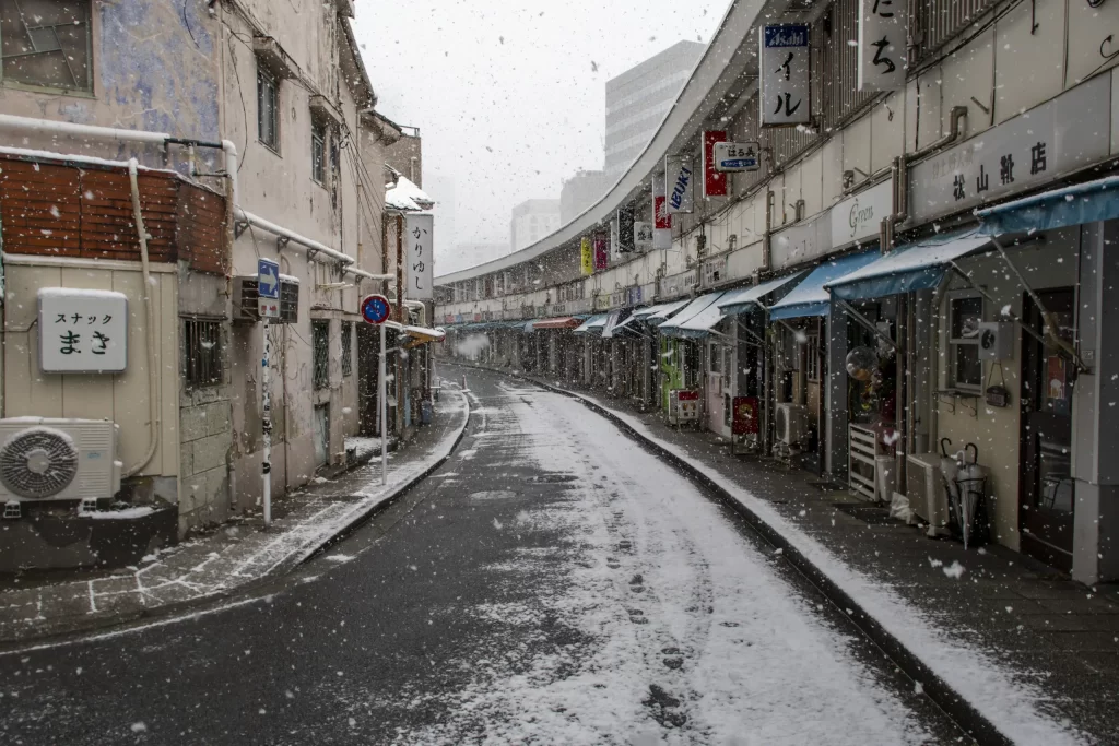 雪の横浜