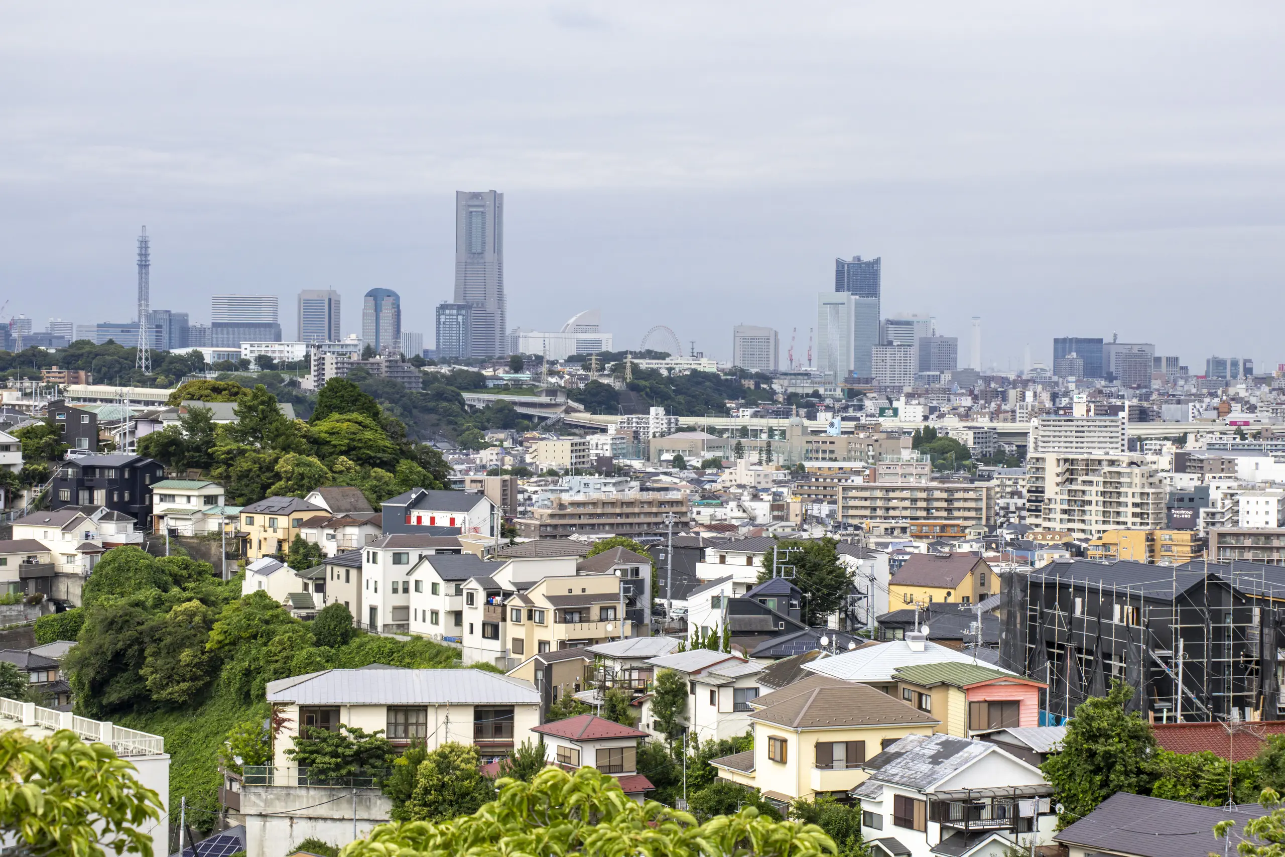 見晴台。ランドマークタワーまで綺麗に見えますね。